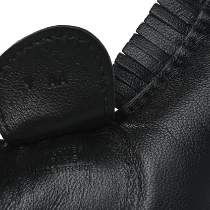 Hermes Milo Lambskin Grigri Rodeo Horse Bag Charm MM So Black 3 of 3