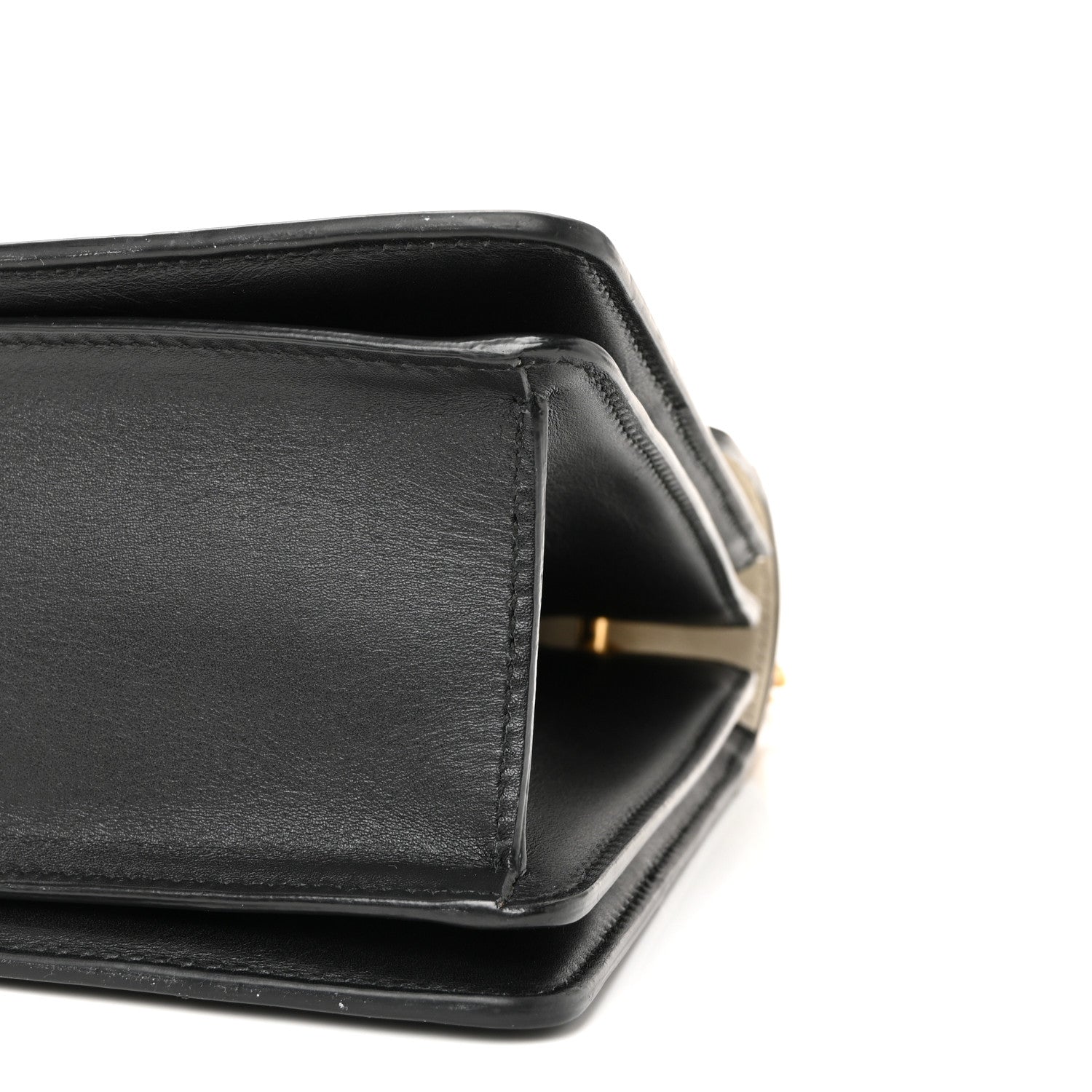 Gucci Calfskin Sylvie Web Small Queen Margaret Top Handle Bag Black White 10 of 10