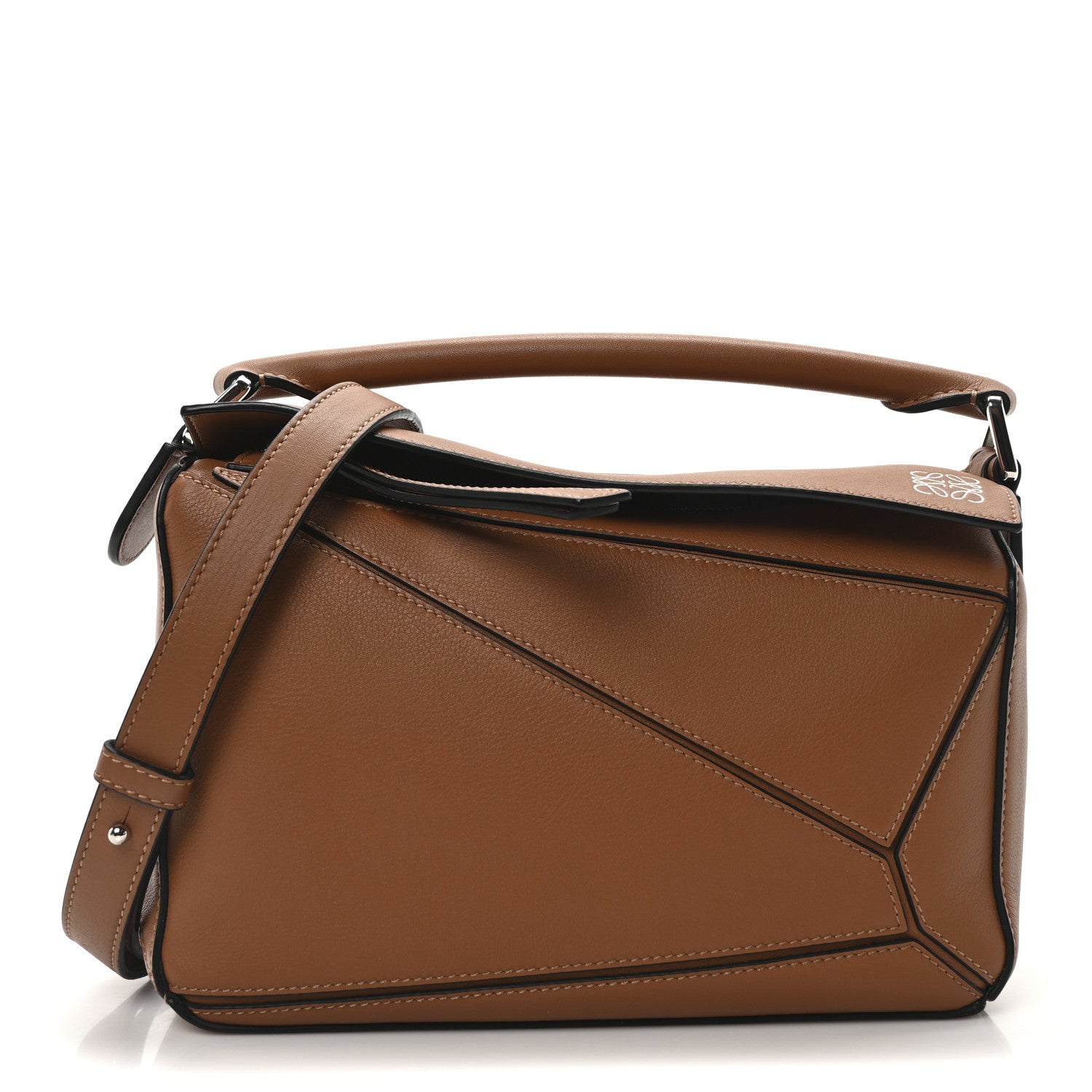 Loewe Calfskin Small Puzzle Bag Tan 1 of 9