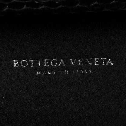Bottega Veneta Satin Ayers Intrecciato Chain Knot Clutch Black 7 of 10