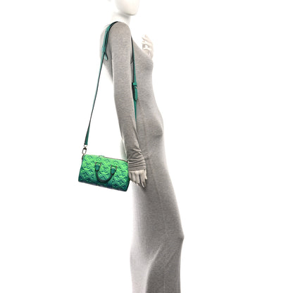 Louis Vuitton Taurillon Illusion Keepall XS Bleu Vert 2 of 9