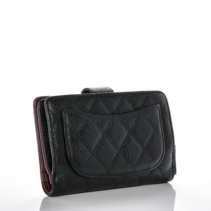 Chanel Caviar Quilted Zipped Pocket Wallet Black 3 of 7