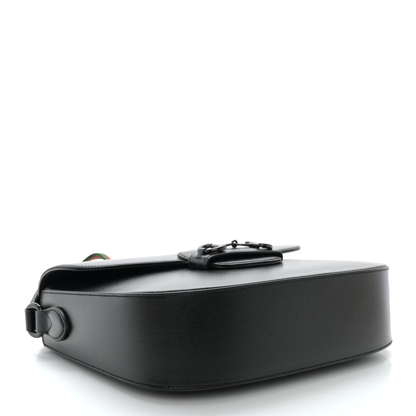 Azalea Calfskin Web Monochrome Medium Horsebit 1955 Shoulder Bag Black