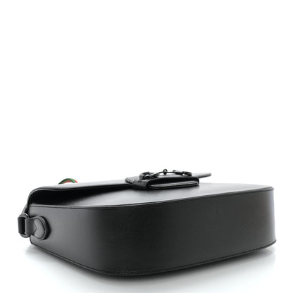 Gucci Azalea Calfskin Web Monochrome Medium Horsebit 1955 Shoulder Bag Black 4 of 9