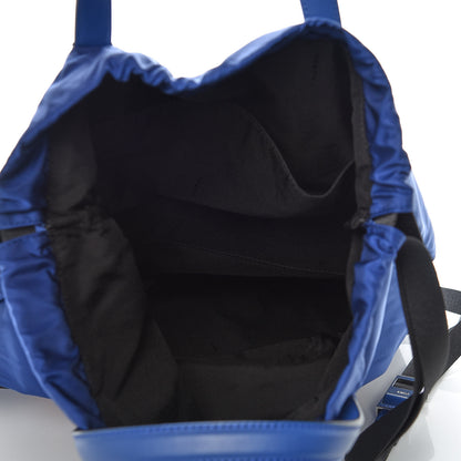 Fendi Nylon Vitello Century Vocabulary Drawstring Backpack Blue Cobalto Blue Neon Sunflower 8 of 10
