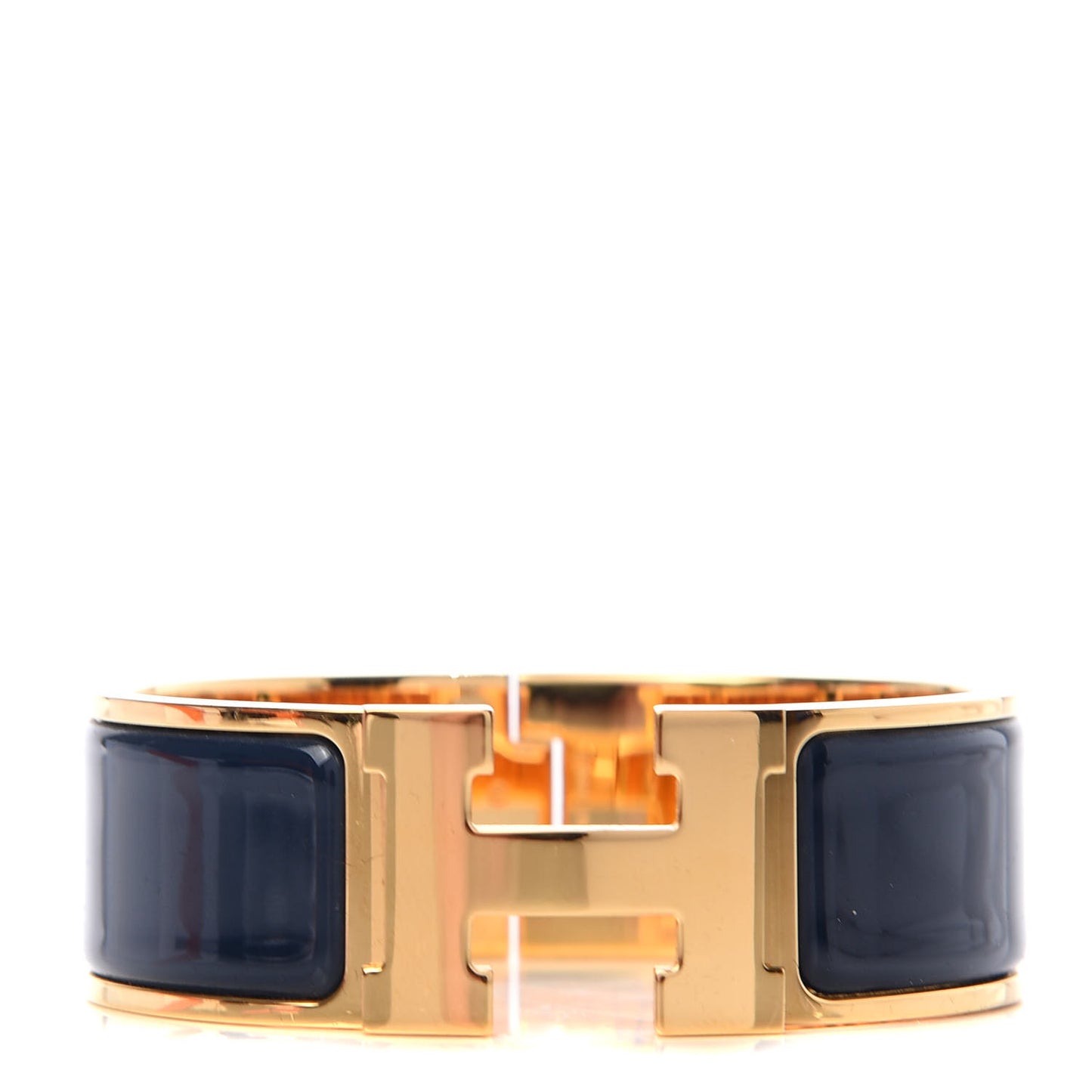 Enamel Wide Clic Clac H Bracelet PM Bleu Nuit