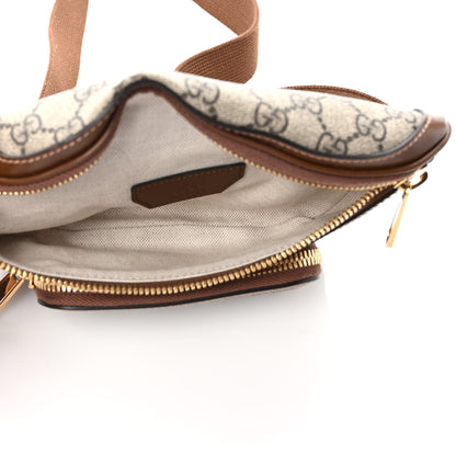Gucci GG Supreme Monogram Textured Calfskin Retro Interlocking G Belt Bag Beige Ebony Brown Sugar 5 of 8