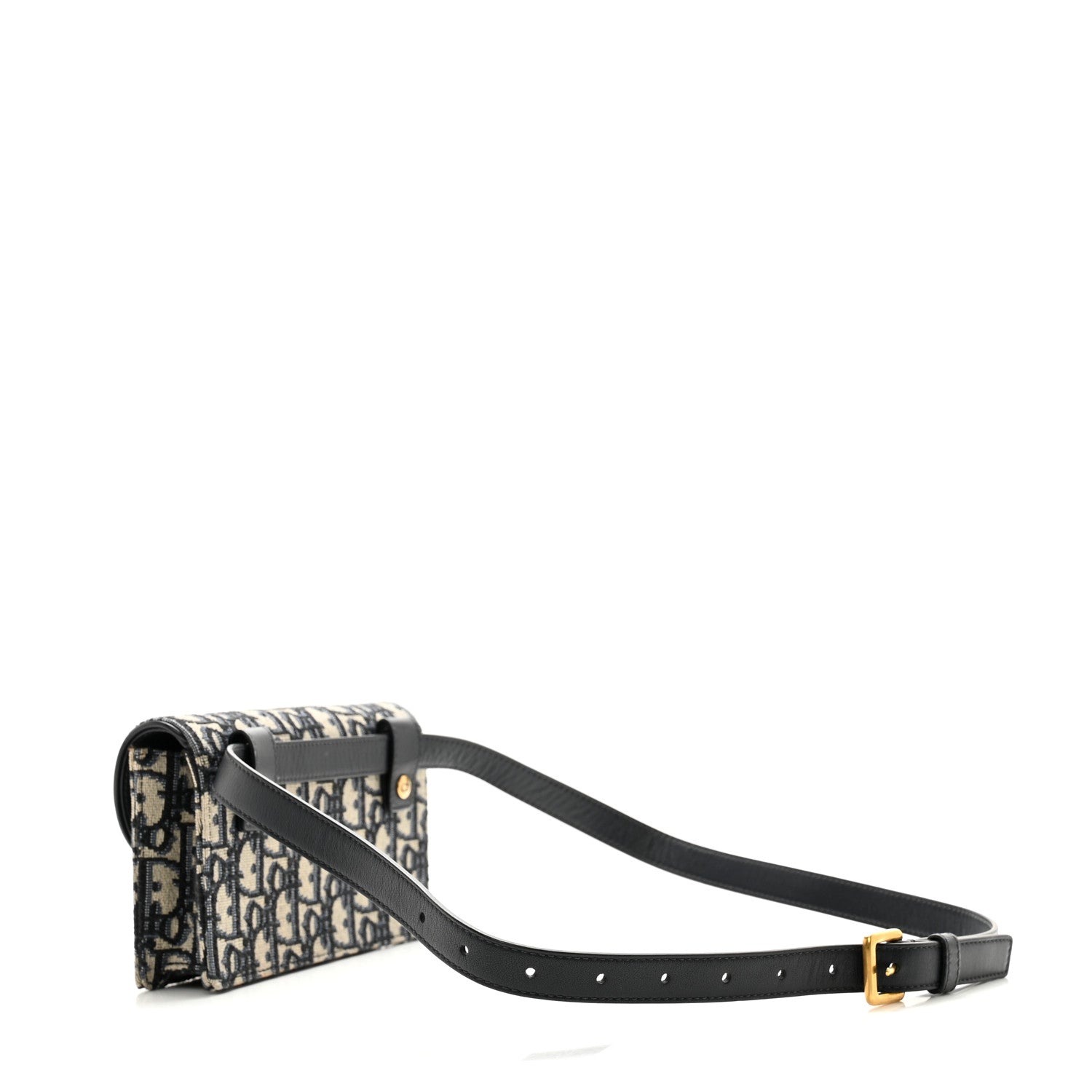 Christian Dior Oblique Saddle Belt Bag Blue 3 of 15