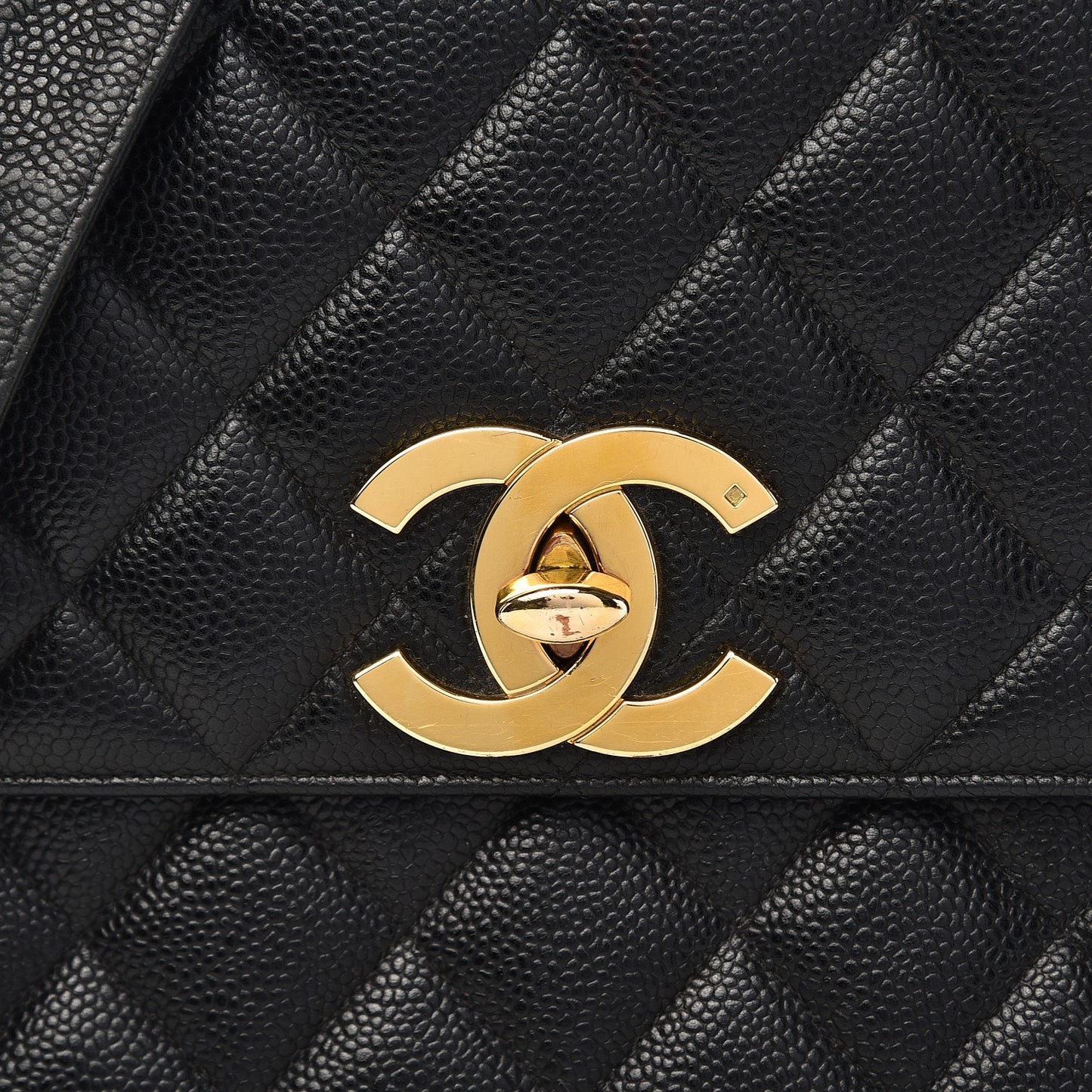 Caviar Quilted Medium Single Flap Black