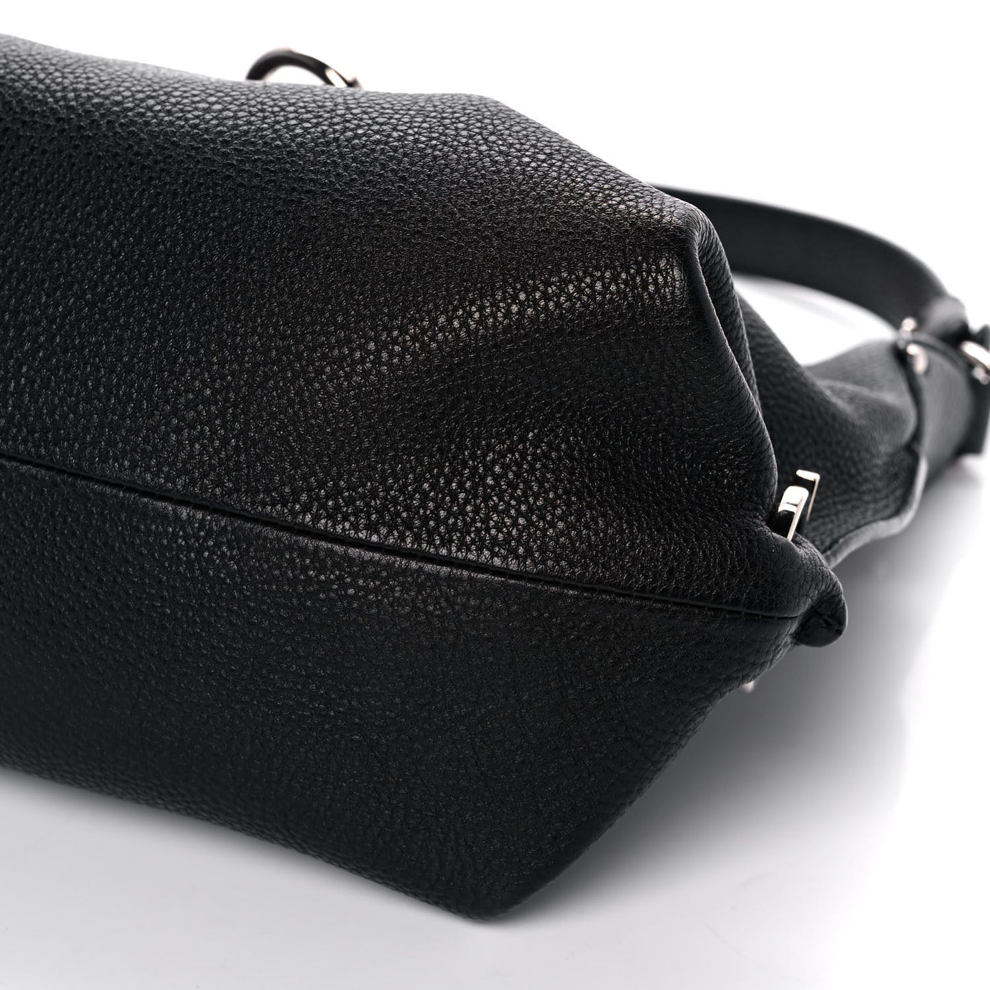 Calfskin Fanisa Gancini Hobo Black