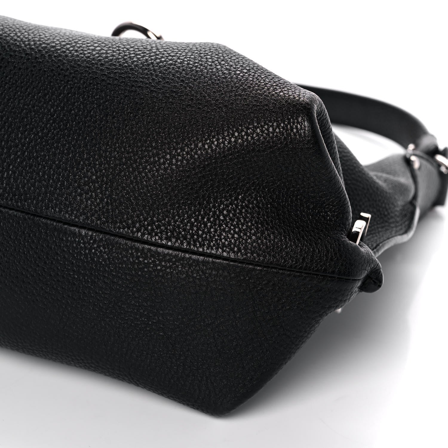 Salvatore Ferragamo Calfskin Fanisa Gancini Hobo Black 6 of 13