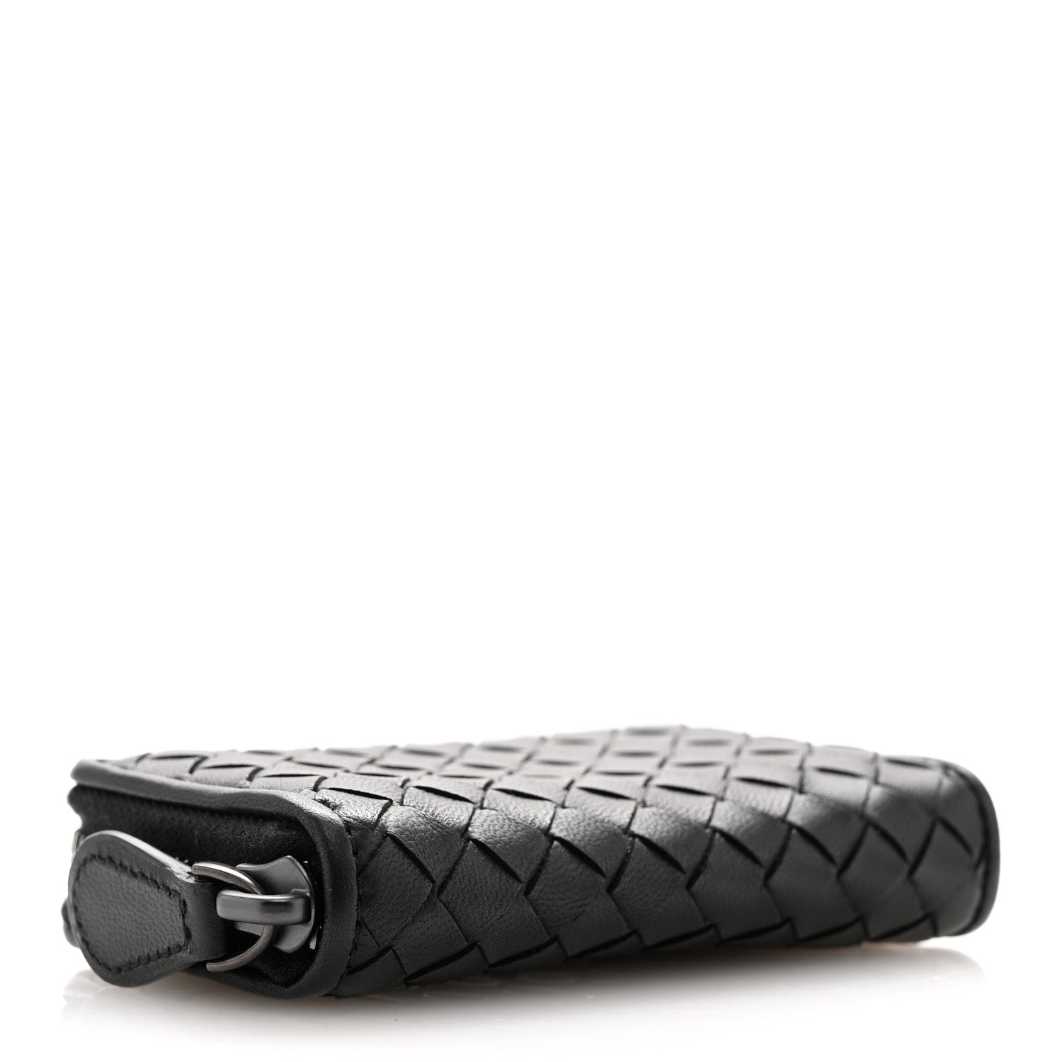 Bottega Veneta Nappa Intrecciato Zip Around Coin Purse Black 4 of 7