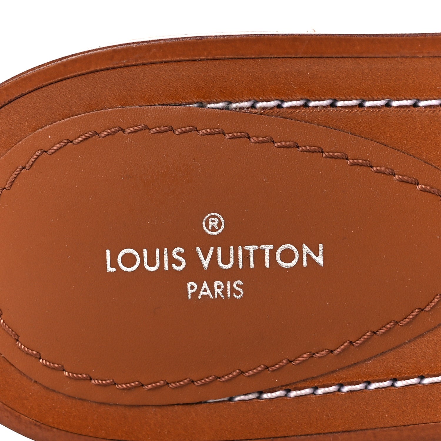 Louis Vuitton Raffia Calfskin Monogram Lock It Flat Mules 36.5 Cognac Brown 7 of 9