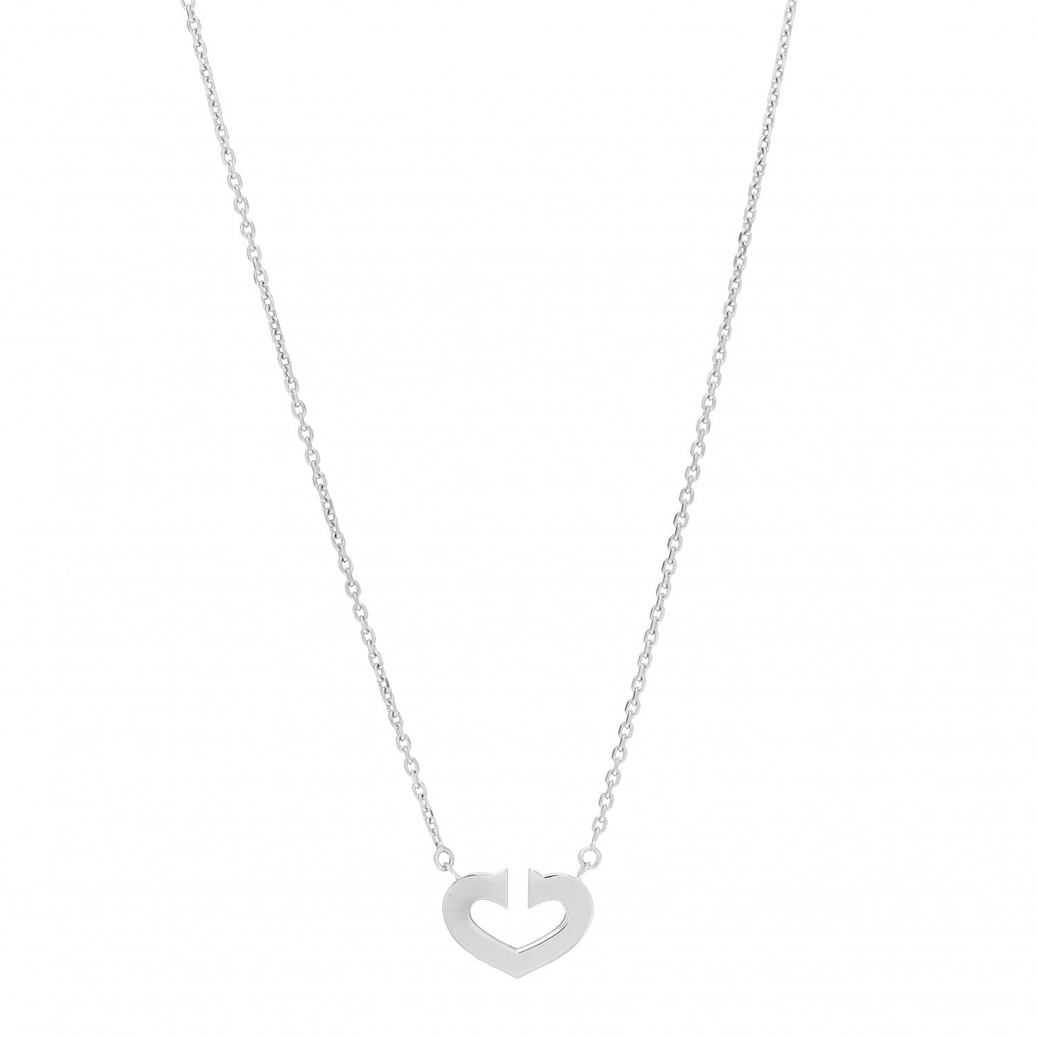 Cartier 18K White Gold Medium Hearts and Symbols Necklace 1 of 4