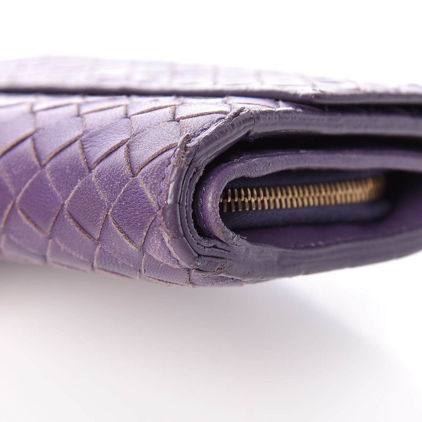 Nappa Intrecciato Continental Compact Flap Wallet Parma