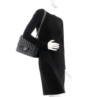 Chanel Caviar Quilted Jumbo Single Flap Black 3 of 13