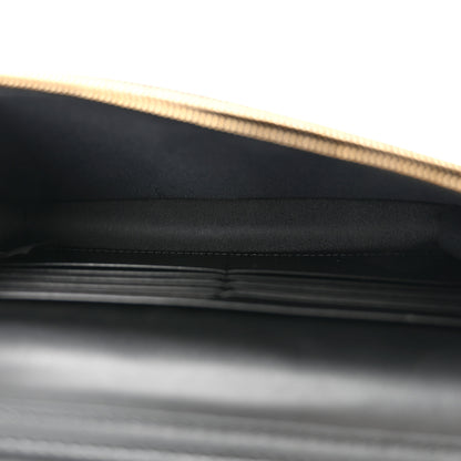 Fendi Vitello King Tamponato Logo Embossed Medium Wallet On Chain Black 5 of 11