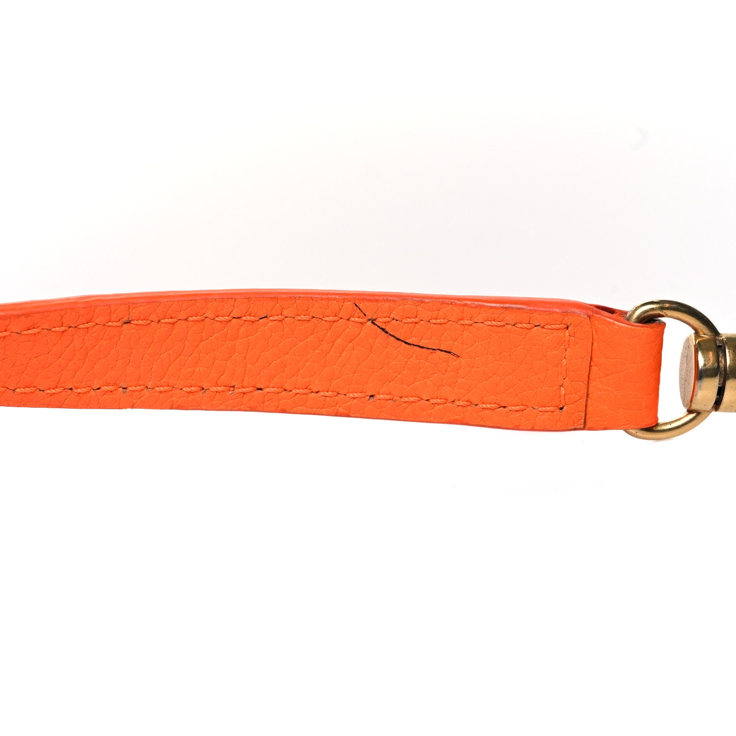 Celine Drummed Calfskin Nano Luggage Bright Orange 13 of 14
