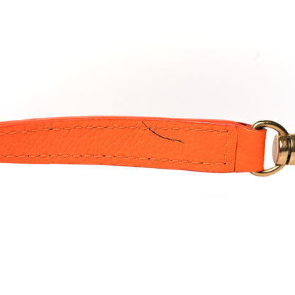 Celine Drummed Calfskin Nano Luggage Bright Orange 13 of 14