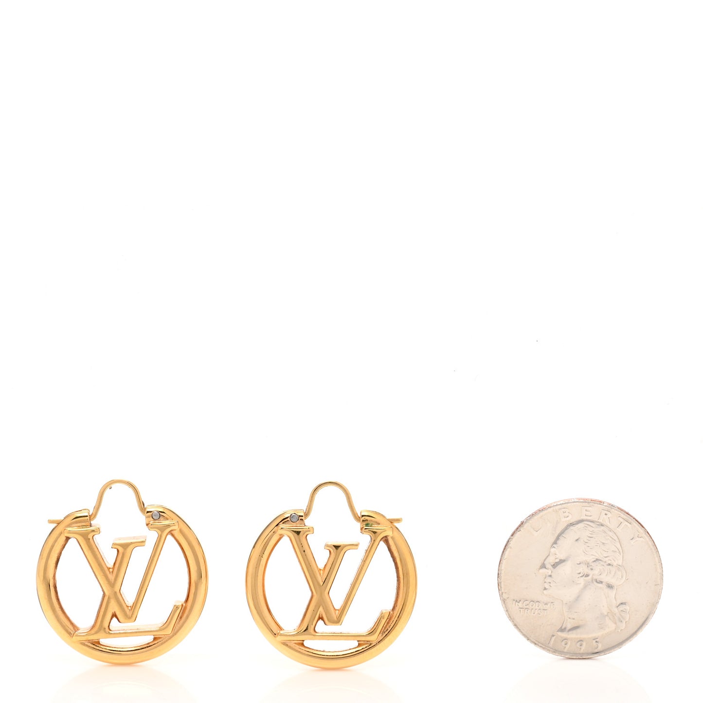 Metal Small Louise Hoop Earrings Gold
