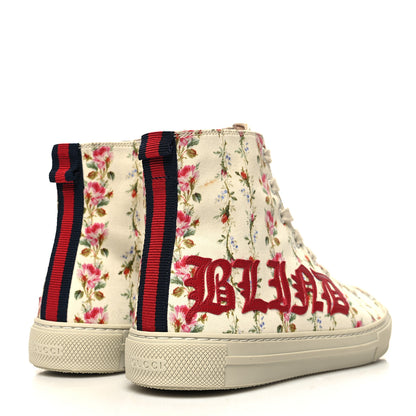 Gucci Canvas Romantic Print Major Blind For Love High Top Sneakers 37 Ivory 4 of 9