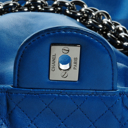Chanel Lambskin Soft and Chain Large Flap Blue 5 of 8