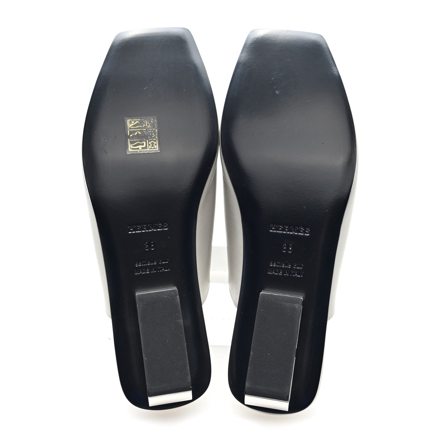 Hermes Nappa Idole Sandals 38 White 5 of 9