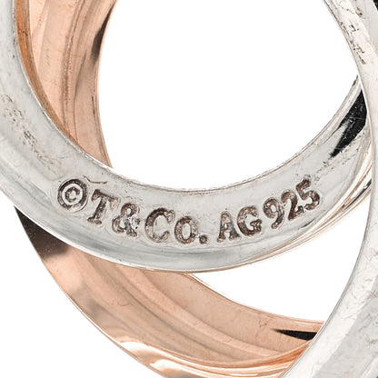 Tiffany Sterling Silver Rubedo Large Interlocking Circles Pendant Necklace 4 of 4