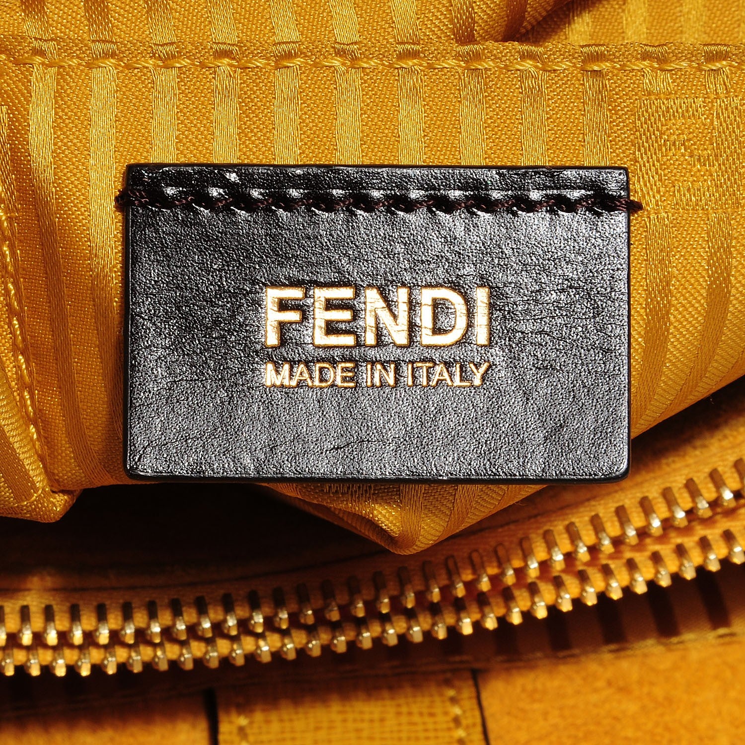 Fendi Vitello Elite Regular 2Jours Tote Yellow Chantilly 6 of 12
