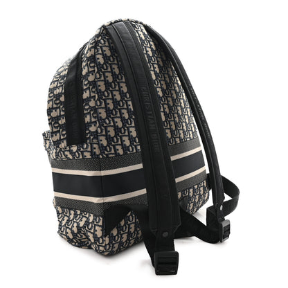 Christian Dior Oblique Diortravel Backpack Blue 2 of 11
