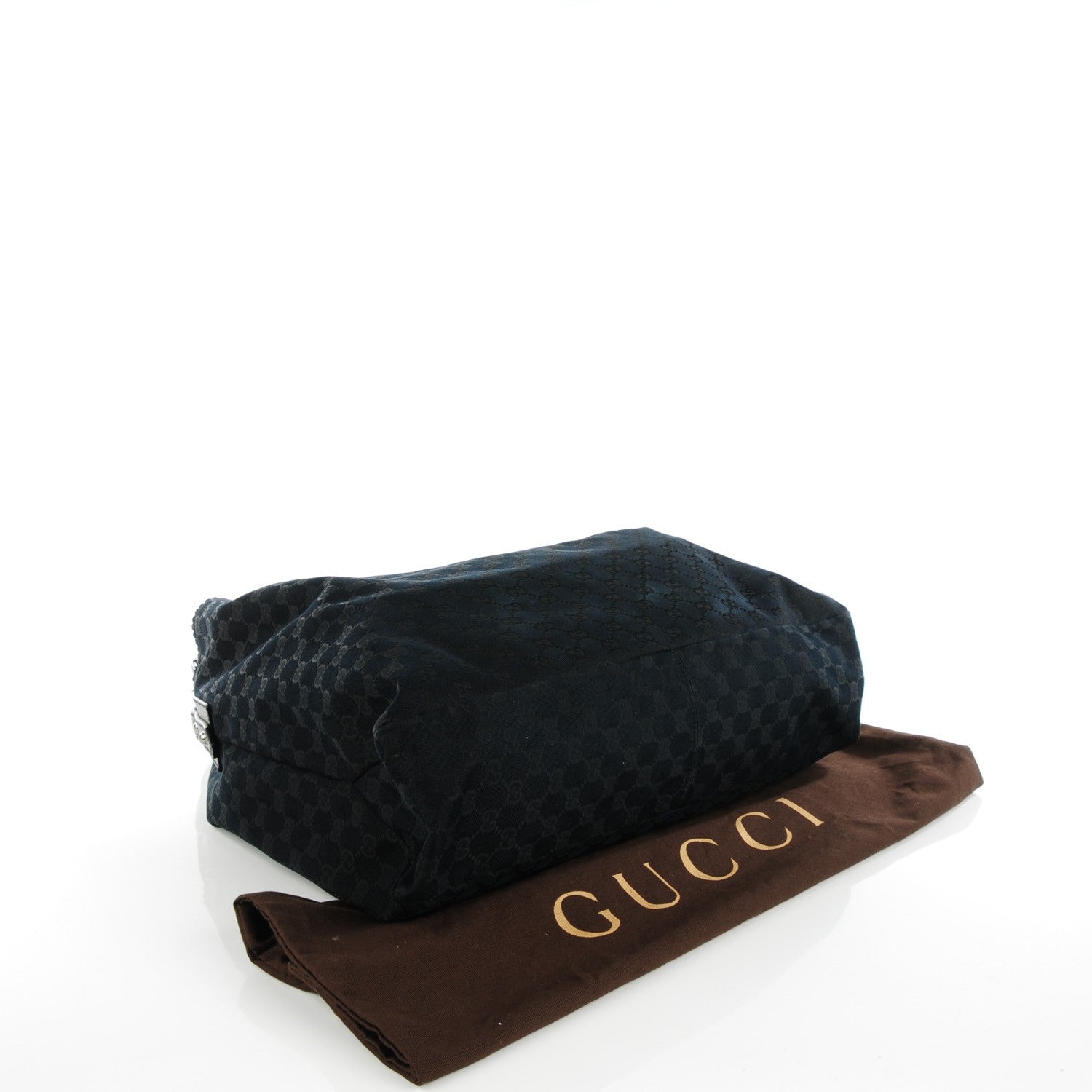 Gucci Monogram Large Horsebit Chain Hobo Black 4 of 7