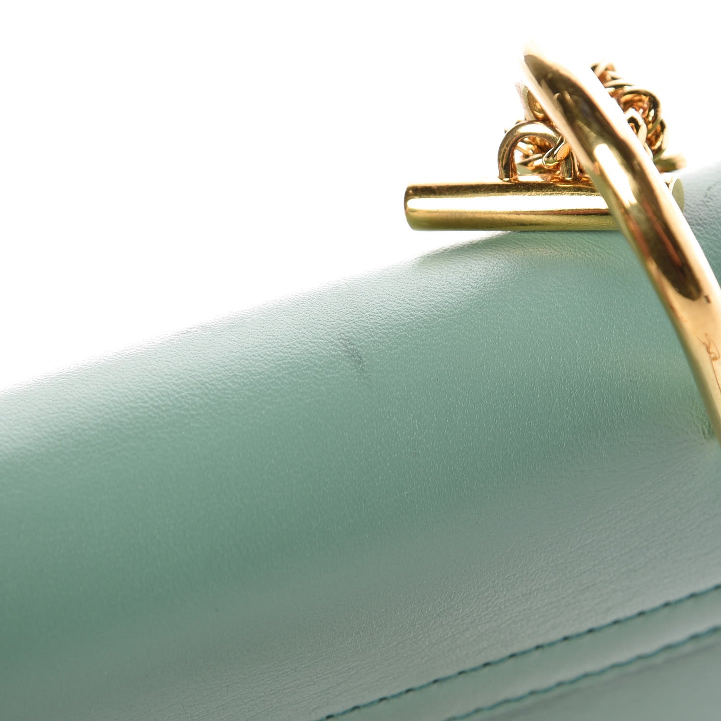 Suede Smooth Calfskin Mini Drew Shoulder Bag Happy Green