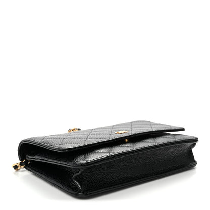 Chanel Caviar Quilted Wallet on Chain WOC Black 4 of 12