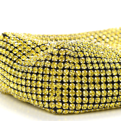 Alexander Wang Mesh Crystal Rhinestone Mini Heiress Pouch Lemon 8 of 9
