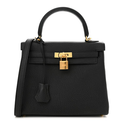 Hermes Togo Kelly Retourne 25 Black 1 of 10