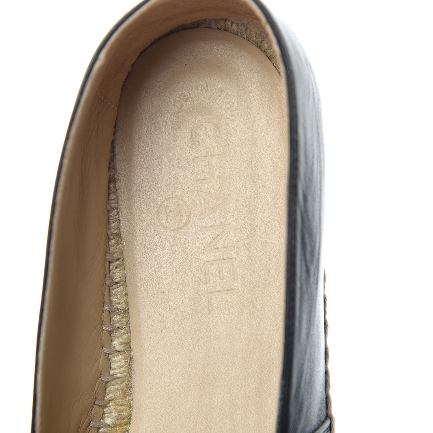 Chanel Lambskin CC Espadrilles 40 Black 5 of 10