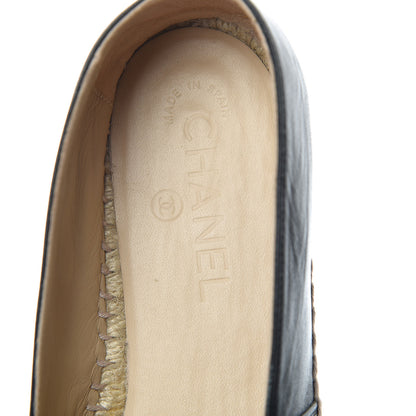 Chanel Lambskin CC Espadrilles 40 Black 5 of 10