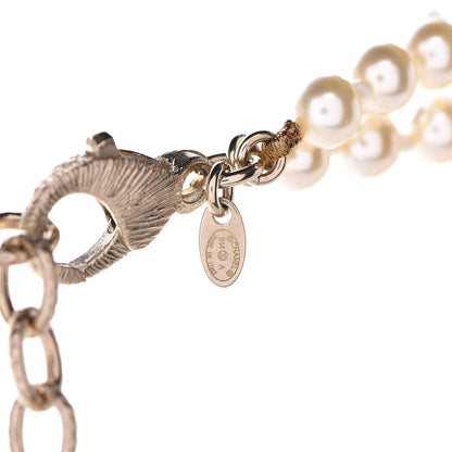 Chanel Pearl Double Strand Necklace Gold 7 of 7