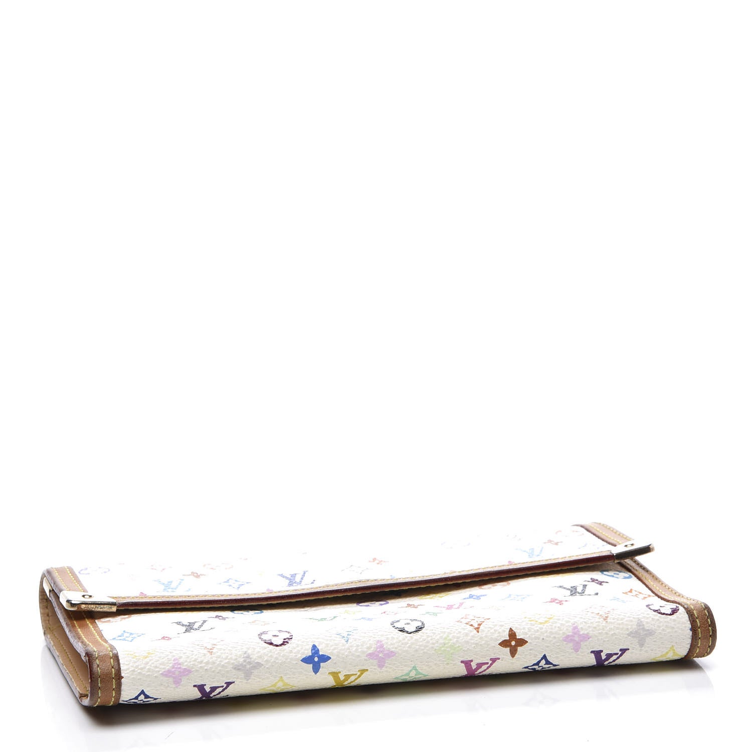 Louis Vuitton Monogram Multicolor Porte Tresor International Wallet White 3 of 10