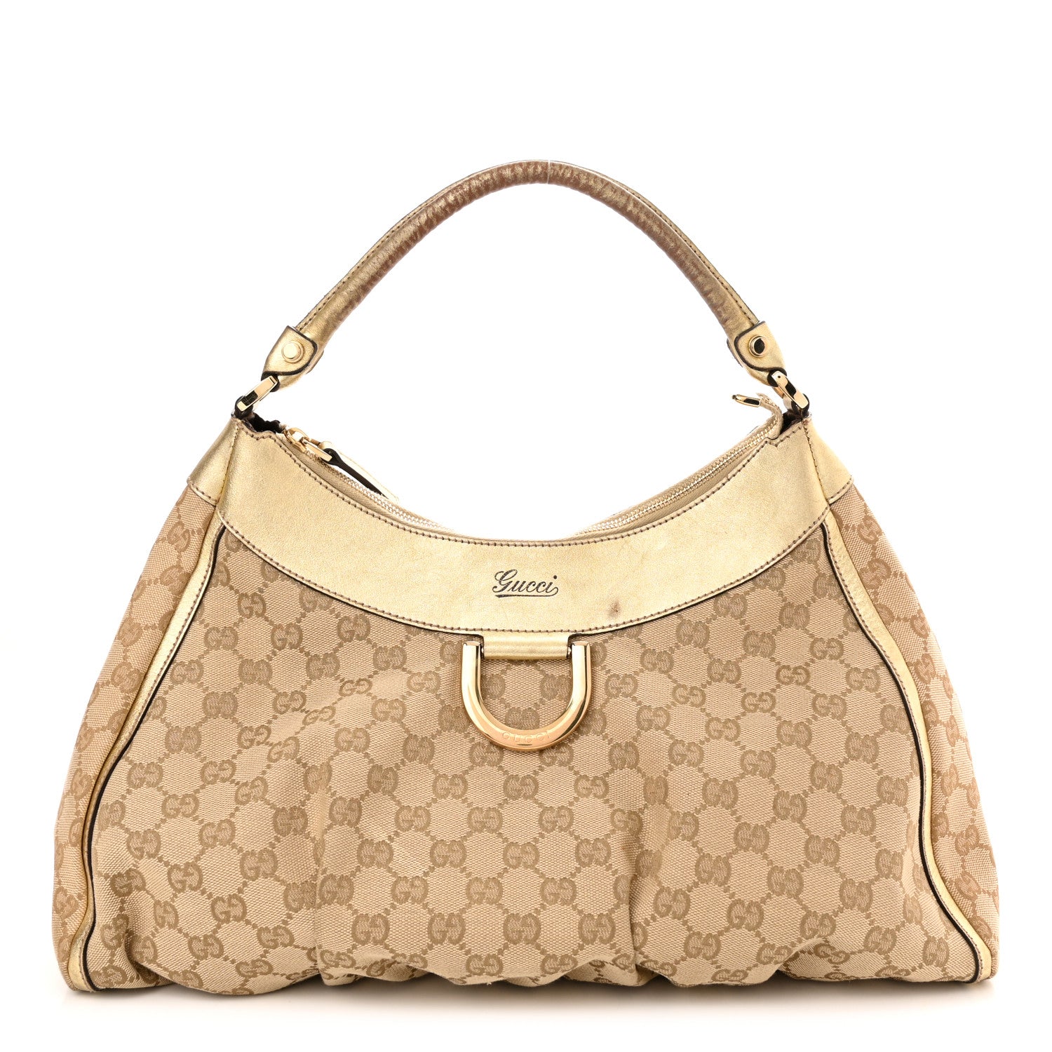 Gucci Monogram Large D Gold Hobo Gold 1 of 13