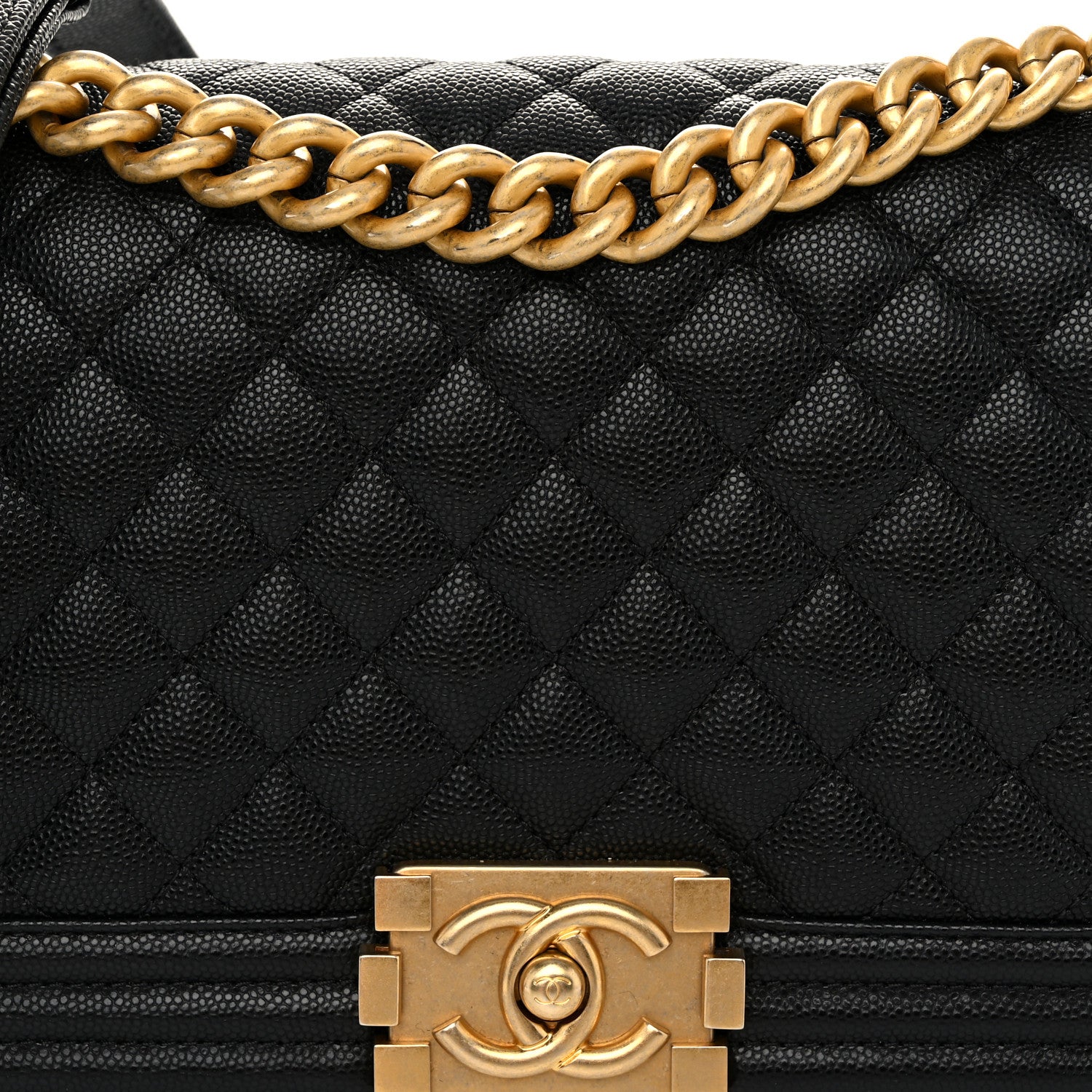 Chanel Caviar Quilted Medium Boy Flap Black 8 of 10