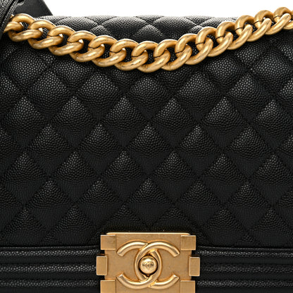 Chanel Caviar Quilted Medium Boy Flap Black 8 of 10
