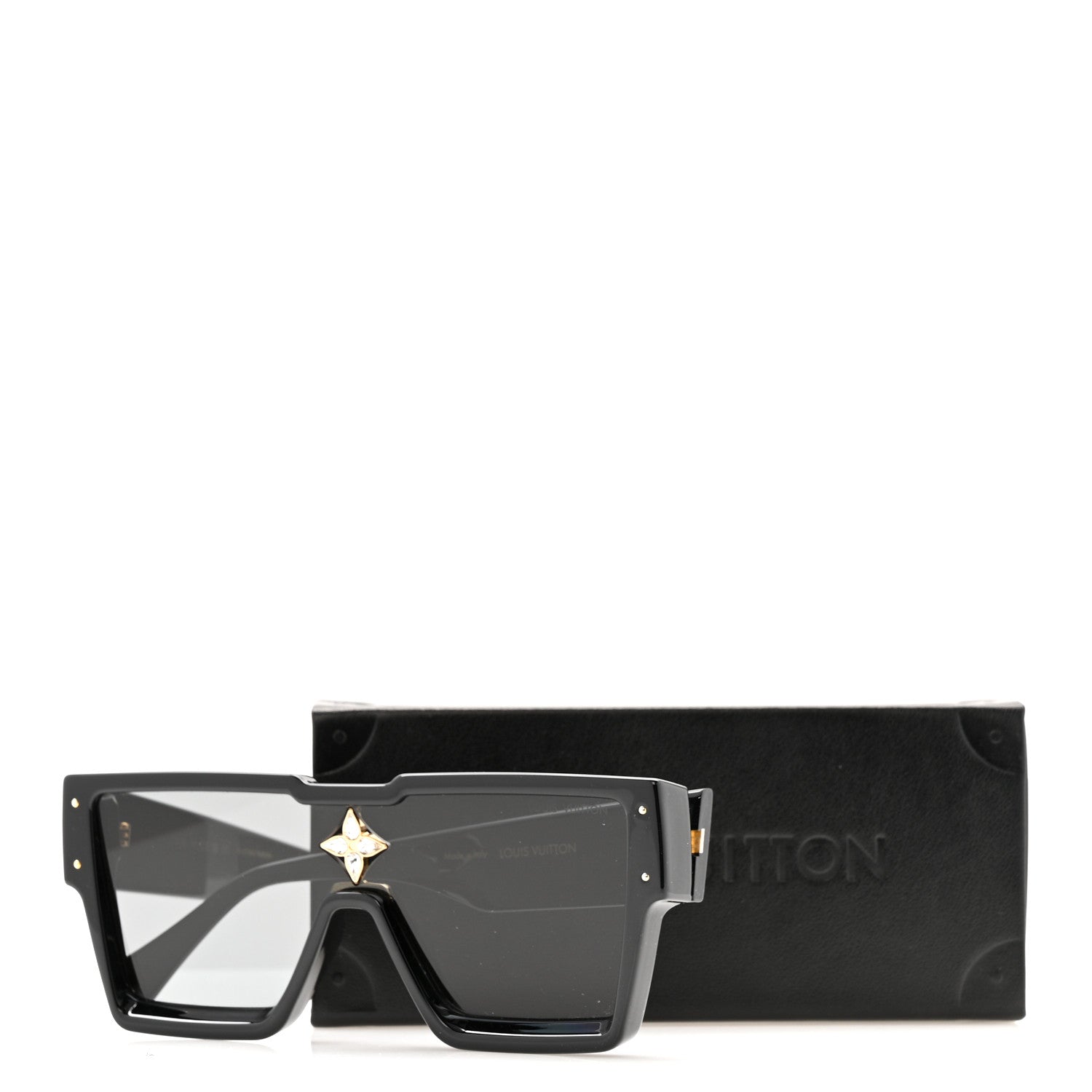 Louis Vuitton Acetate Swarovski Crystal Cyclone Sunglasses Z1578E Black 16 of 16