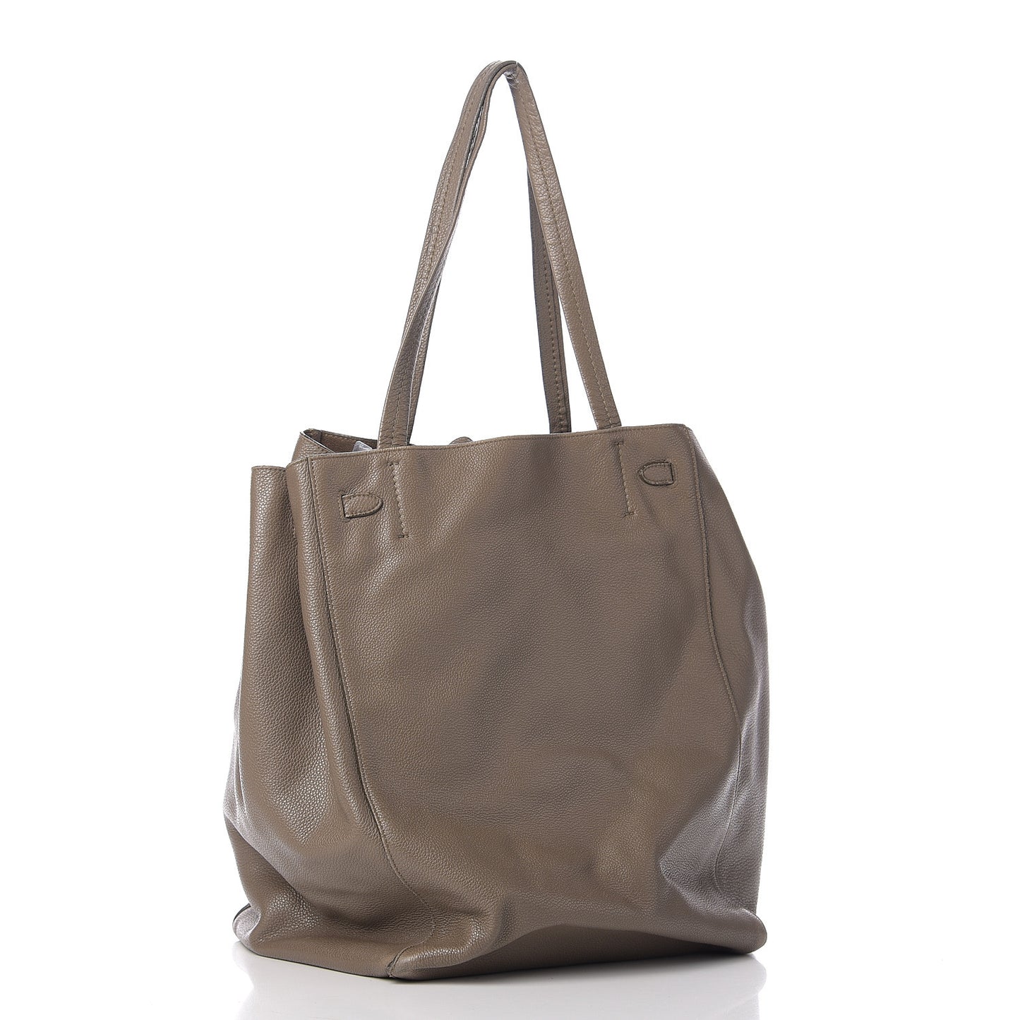 Soft Grained Calfskin Medium Belt Cabas Phantom Taupe