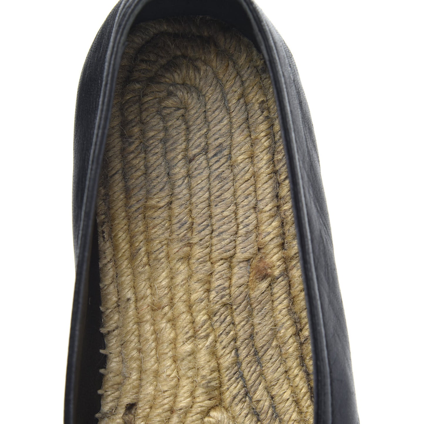 Lambskin Monogram Espadrilles 38 Black