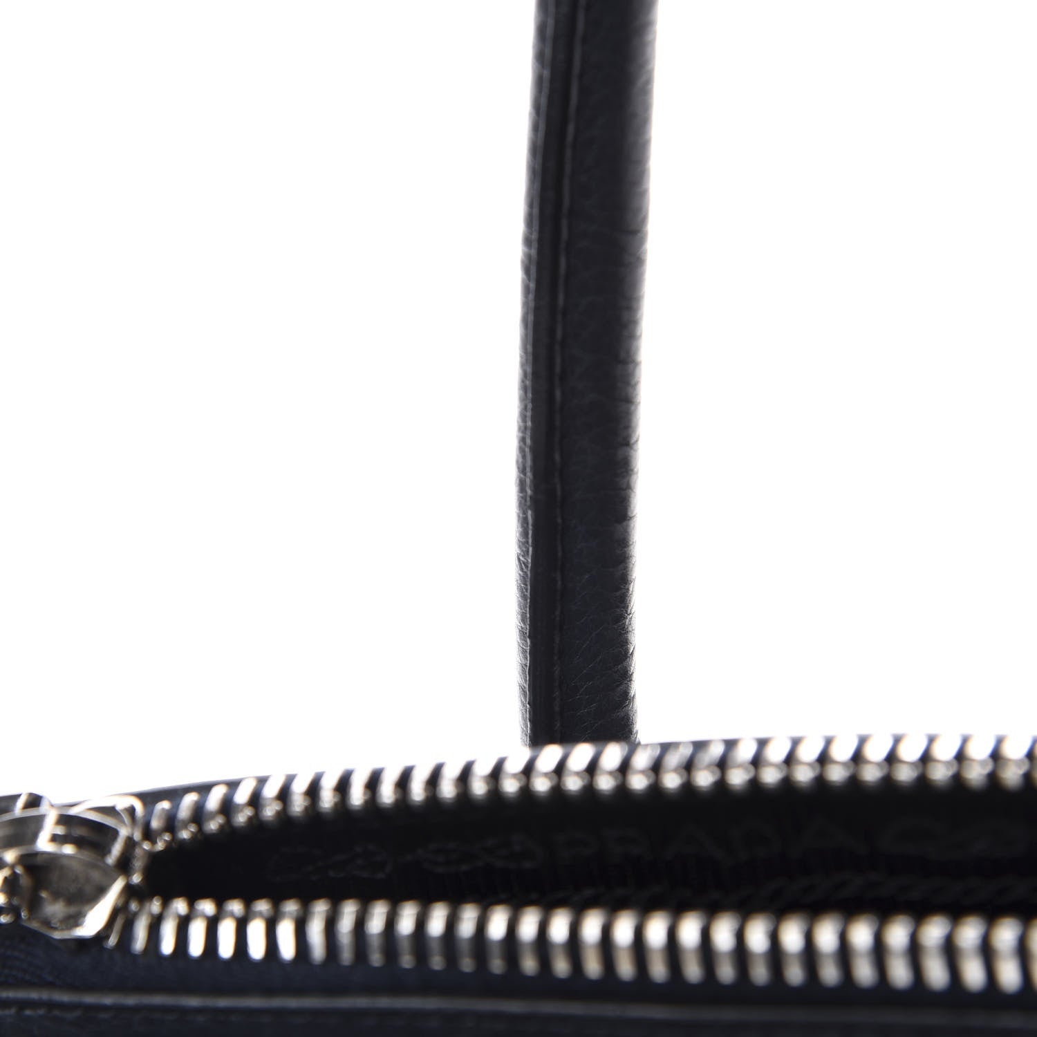 Prada Glace Calf Small Twin Pocket Tote Black 10 of 14