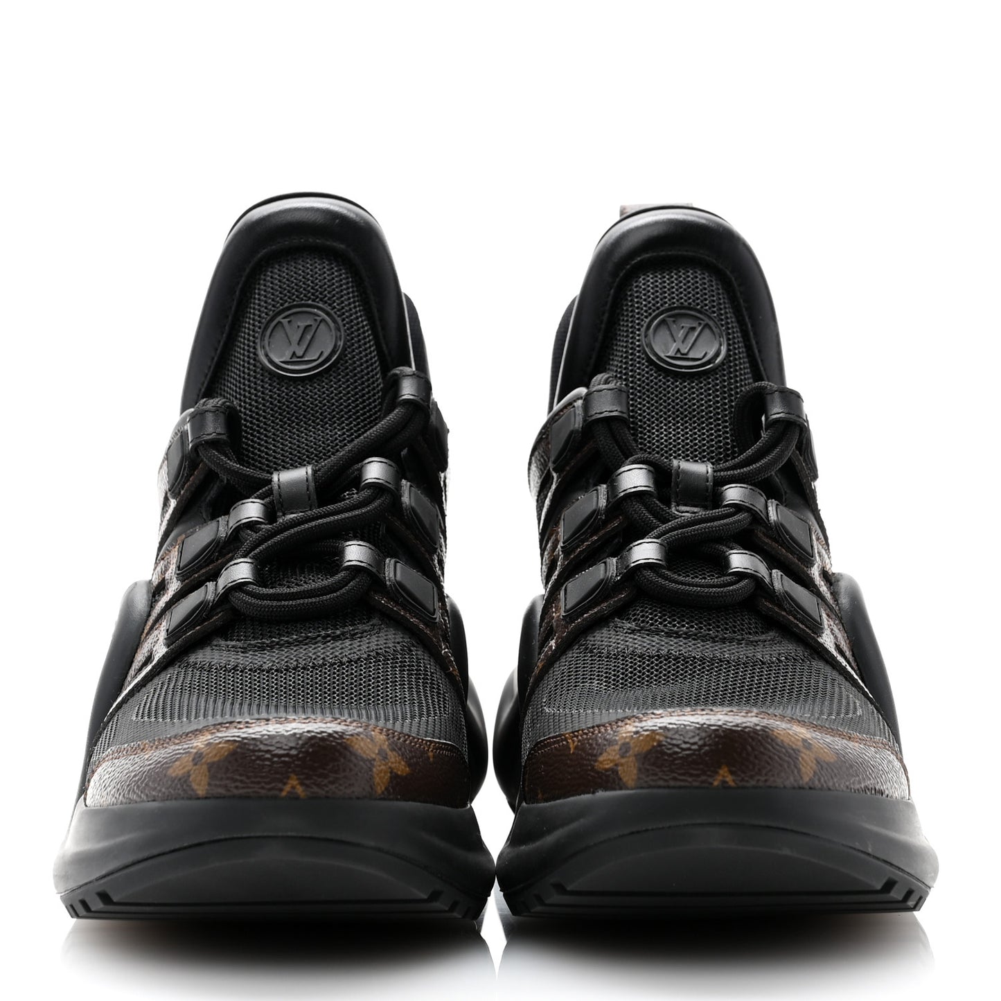 Calfskin Patent Monogram LV Archlight Sneakers 38.5 Black