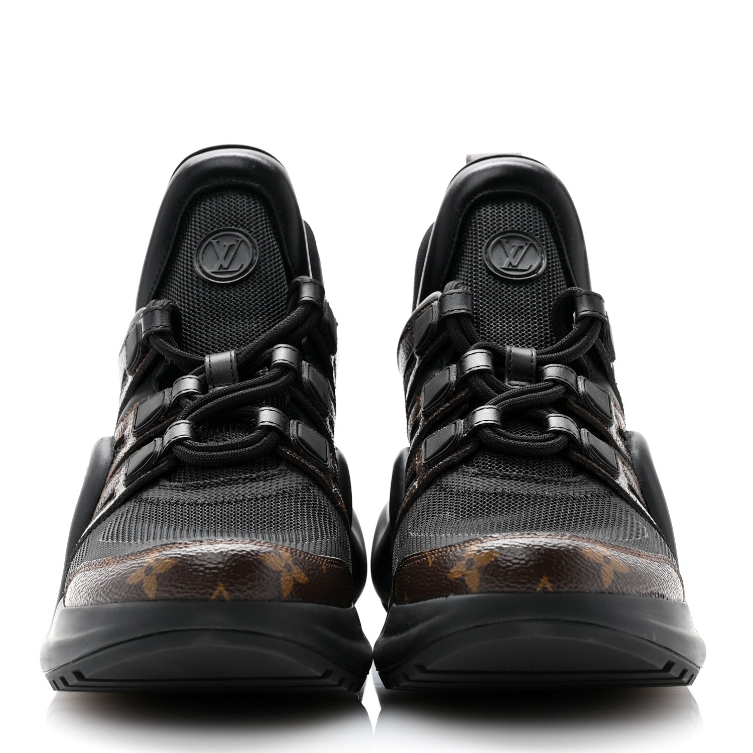 Louis Vuitton Calfskin Patent Monogram LV Archlight Sneakers 38.5 Black 2 of 10