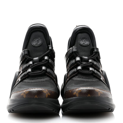 Louis Vuitton Calfskin Patent Monogram LV Archlight Sneakers 38.5 Black 2 of 10