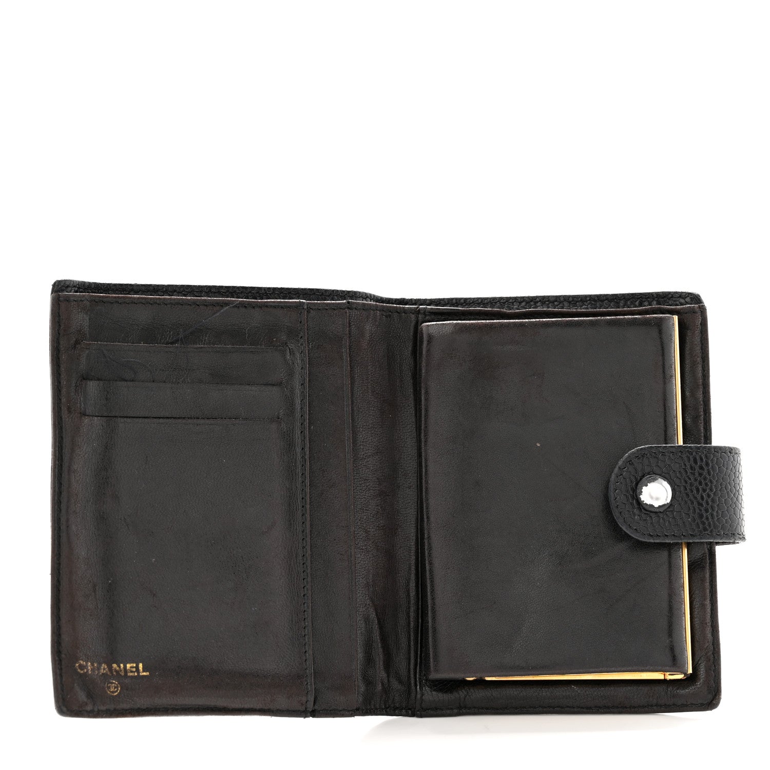 Chanel Caviar Timeless CC Compact French Wallet Black 5 of 15